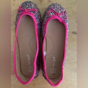 Sparkly ballet flats
